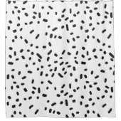 Elegant modern zwart-wit douchegordijn (Voorkant)