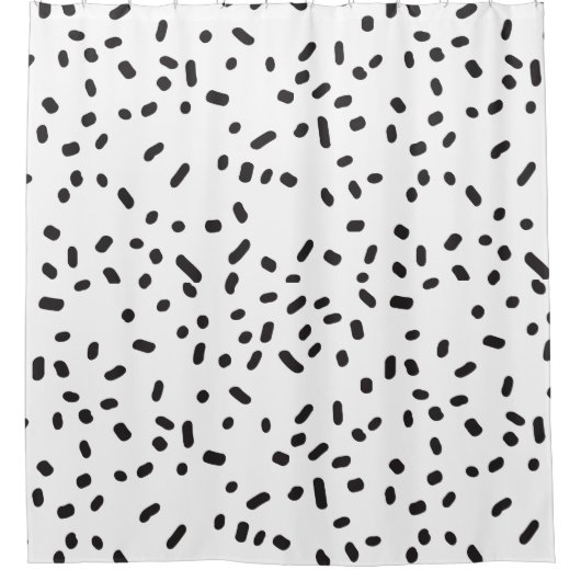 Elegant modern zwart-wit douchegordijn (Voorkant)