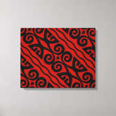 Elegant modern zwart-wit en rood-canvas wandkunst canvas afdruk (Voorkant)