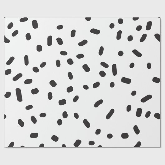 Elegant modern zwart-wit inpakpapier (Vlak)