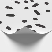 Elegant modern zwart-wit inpakpapier (Hoek)