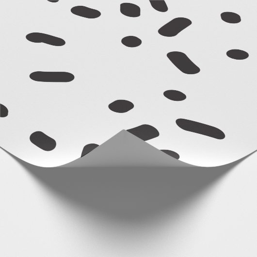 Elegant modern zwart-wit inpakpapier (Hoek)