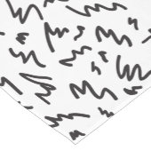 Elegant modern zwart-wit korte tafelloper (Hoek)