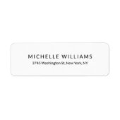 Elegant Modern Zwart Wit Minimalistisch Chique Etiket (Voorkant)