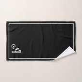 Elegant Modern Zwart & wit Monogram Bad Handdoek (Handdoek)