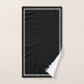 Elegant modern zwart-wit monogram   bad handdoek (Handdoek)