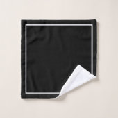 Elegant modern zwart-wit monogram   bad handdoek (Wasdoekje)