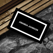 Elegant Modern Zwart & Wit Professioneel Visitekaartje