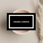 Elegant Modern Zwart & Wit Professioneel Visitekaartje