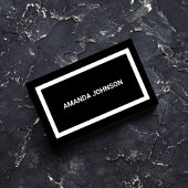 Elegant Modern Zwart & Wit Professioneel Visitekaartje