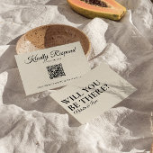 Elegant Modern Zwart & Wit Retro QR Code Bruiloft RSVP Kaartje