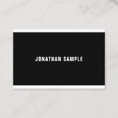 Elegant Modern Zwart Wit Slank Design Luxe Visitekaartje (Voorkant)
