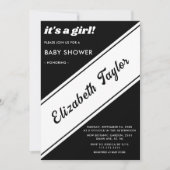 Elegant modern zwart-wit stijlvol Baby shower Kaart (Voorkant)