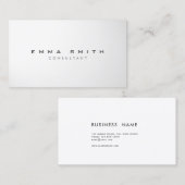 Elegant modern, zwart-wit visitekaartje (Voorkant / Achterkant)