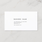 Elegant modern, zwart-wit visitekaartje (Achterkant)