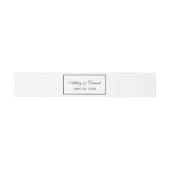 Elegant modern zwart-withuwelijk uitnodigingen wikkel (Vlak)