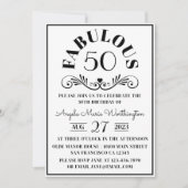 Elegant Modern Zwart Witte Fantastisch Vijftig Fee Kaart (Voorkant)