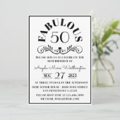 Elegant Modern Zwart Witte Fantastisch Vijftig Fee Kaart (Staand voorkant)