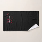 Elegant modern zwart-zwart-witmonogram bad handdoek (Handdoek)