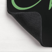 Elegant modern zwart-zwart zwart-witmonogram muismat (Hoek)