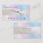 Elegant Modernb Scissors Holographic Loyalty Card