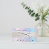 Elegant Modernb Scissors Holographic Loyalty Card