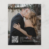 Elegant moderne 2 foto's QR code bruiloft uitnodig (Achterkant)