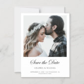 Elegant Moderne Aangepaste Foto slaat de datum op Magnetische Uitnodiging (Voorkant)