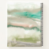 Elegant Moderne Abstracte Art Emerald Green Name Notitieboek (Achterkant)
