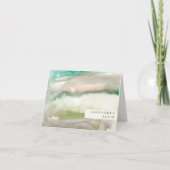 Elegant Moderne Abstracte Art Emerald Green Name Notitiekaartje (Voorkant)