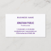 Elegant moderne Abstracte Art Sjabloon Professiona Visitekaartje (Achterkant)