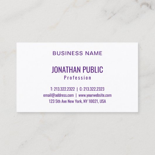 Elegant moderne Abstracte Art Sjabloon Professiona Visitekaartje (Achterkant)