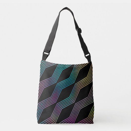 Elegant moderne Abstracte, kleurrijke geometrische Crossbody Tas (Voorkant)