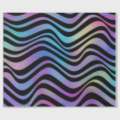 Elegant moderne Abstracte kleurrijke glittergolven Cadeaupapier (Vlak)