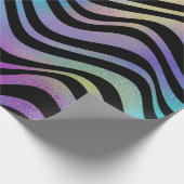 Elegant moderne Abstracte kleurrijke glittergolven Cadeaupapier (Hoek)