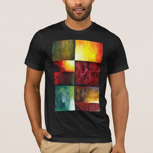 Elegant moderne Abstracte kunst Sjabloon schildere T-shirt (Voorkant)