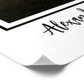 Elegant Moderne Afstuderen Manuscript Tekst Twee F Poster (Hoek)