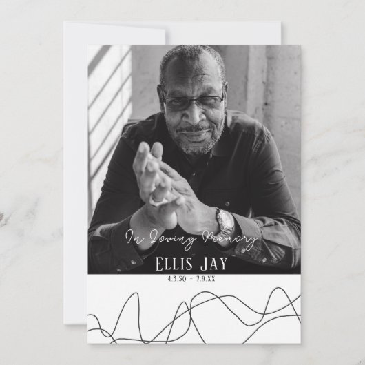 elegant | Moderne begrafenis | Uitnodiging (Voorkant)