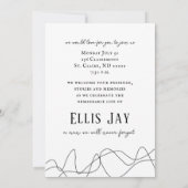 elegant | Moderne begrafenis | Uitnodiging (Achterkant)