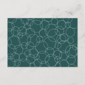 Elegant moderne belletjes Geometric Grey & Dark Bl Informatiekaartje (Achterkant)