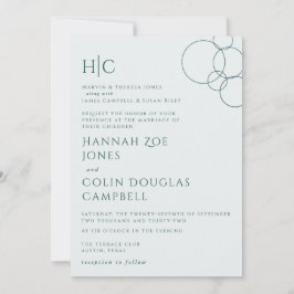 Elegant moderne belletjes Geometric Grey & Dark Bl Kaart