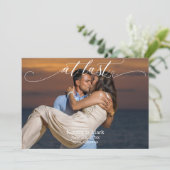 Elegant Moderne bij LAATSTE foto sparen de Datum Kaart (Staand voorkant)