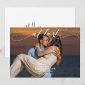 Elegant Moderne bij LAATSTE foto sparen de Datum Kaart (Voorkant / Achterkant)