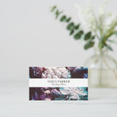 Elegant moderne bloemen visitekaartje (Staand voorkant)