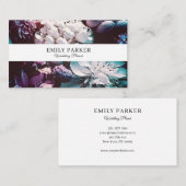 Elegant moderne bloemen visitekaartje (Voorkant / Achterkant)