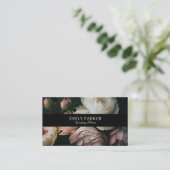 Elegant moderne bloemen visitekaartje (Staand voorkant)