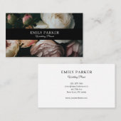 Elegant moderne bloemen visitekaartje (Voorkant / Achterkant)