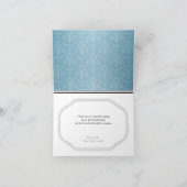 Elegant Moderne Blue Damask bedankt je kaarten (Binnen)