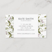 Elegant Moderne botanische wilde bloemen Visitekaartje (Achterkant)