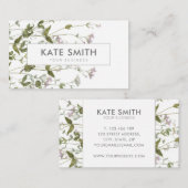 Elegant Moderne botanische wilde bloemen Visitekaartje (Voorkant / Achterkant)